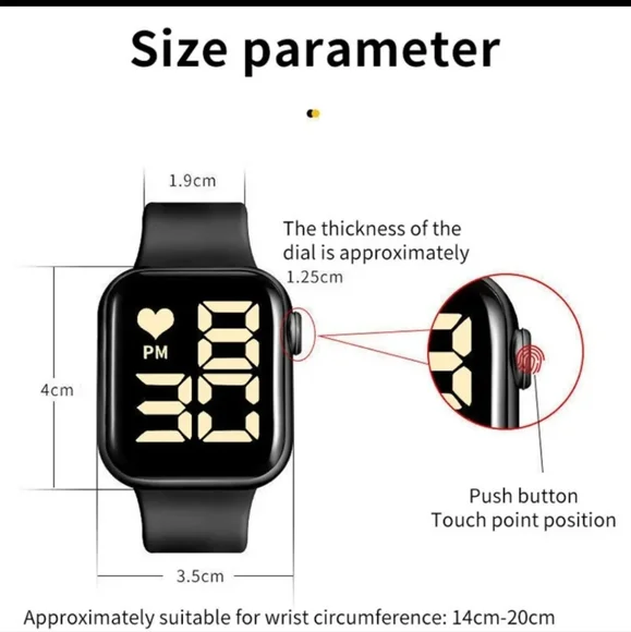 Black LED Digital Watch - Picture 3 of 12